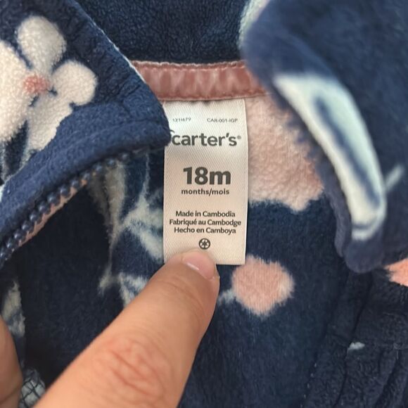 Carters micro fleece floral vest - Picture 3 of 4